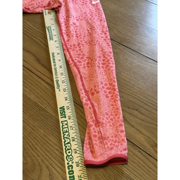 Nike Pro Women’s Large Running Shirt Peach ISH PinkDri-Fit Patterned Quarter Zip - Picture 13 of 14